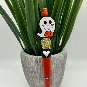 Cute Halloween Ghost Beaded Pen
